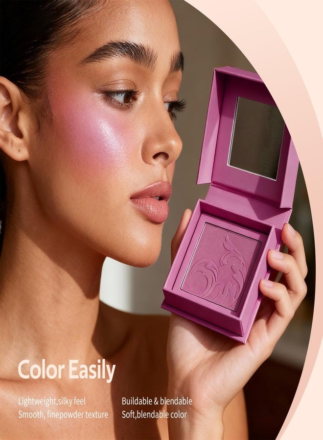 Color Nymph Matte Blush Powder, Berry Pink Blush For Cheek For Most Of Skins Makeup Blusher Lightweight, Smooth Texture, High Pigmented, Vegan Formula - 04# Aphrodite - Image 4